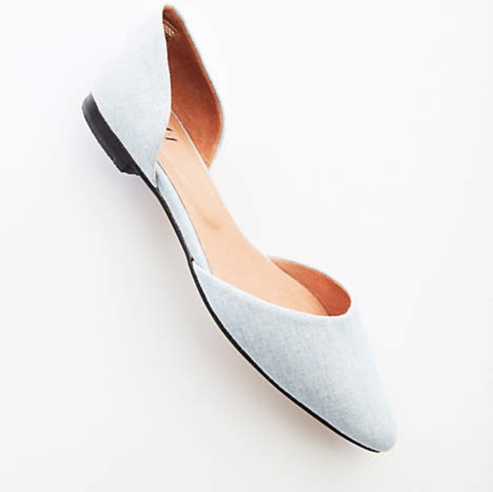 J.Jill d'orsay chambray flats 6.5